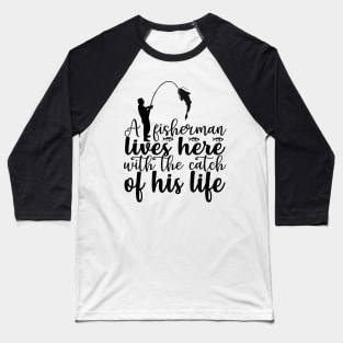 Wishing I Was Fishing - Less Talk More Fishing - Gift For Fishing Lovers, Fisherman - Black And White Simple Font Baseball T-Shirt